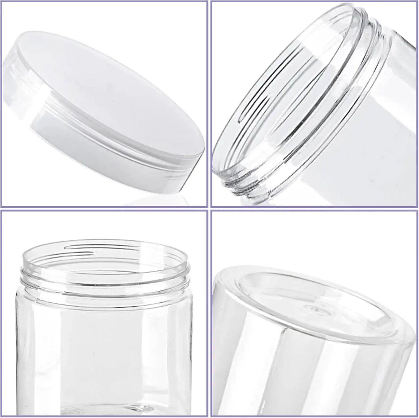Clear Plastic Jars With Lids Wide Mouth Storage For Candy