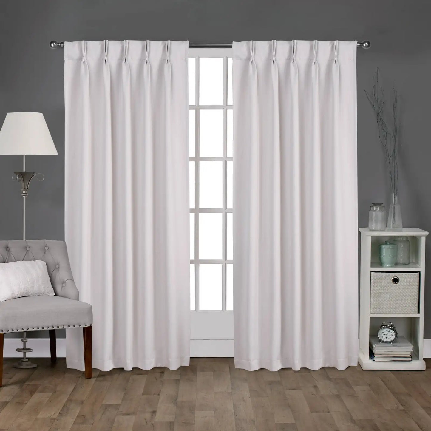 Craft of Weaving Sateen Twill Room Darkening Curtain Panel Pair