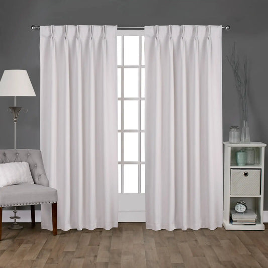 Craft of Weaving Sateen Twill Room Darkening Curtain Panel Pair