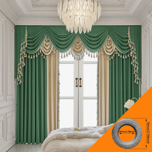 Zhejiang Flannelette Curtain TwoPiece Solid Color Shading Drapes Living Room