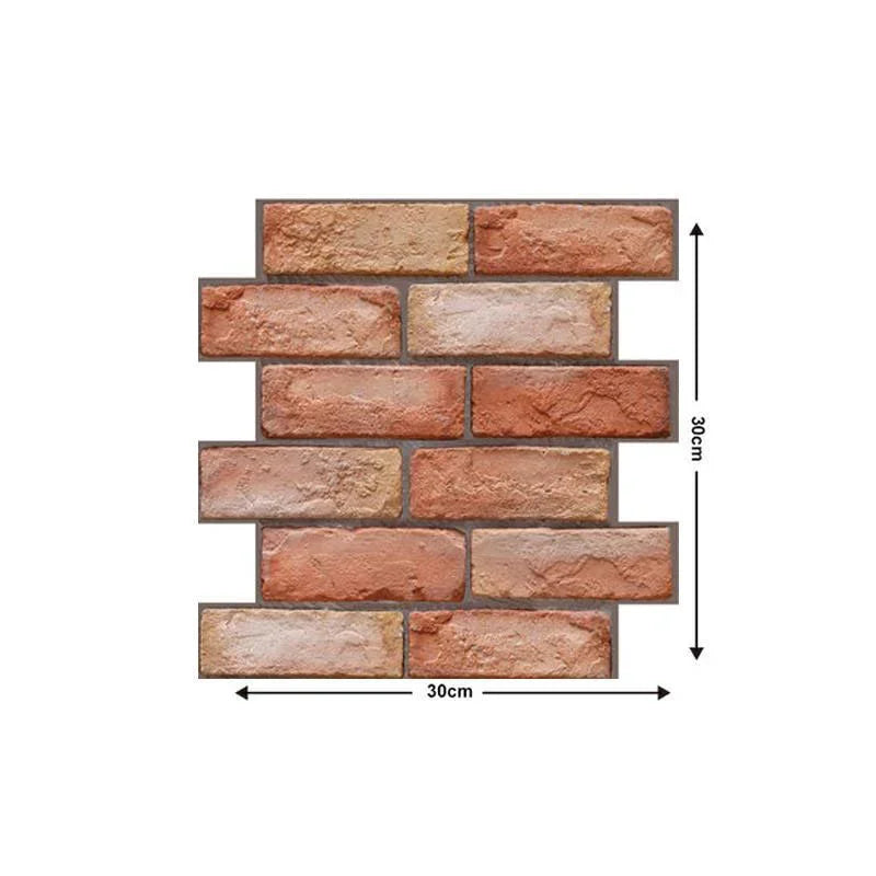 3D Imitation Brick Wall Stickers Self Adhesive Waterproof Decoration