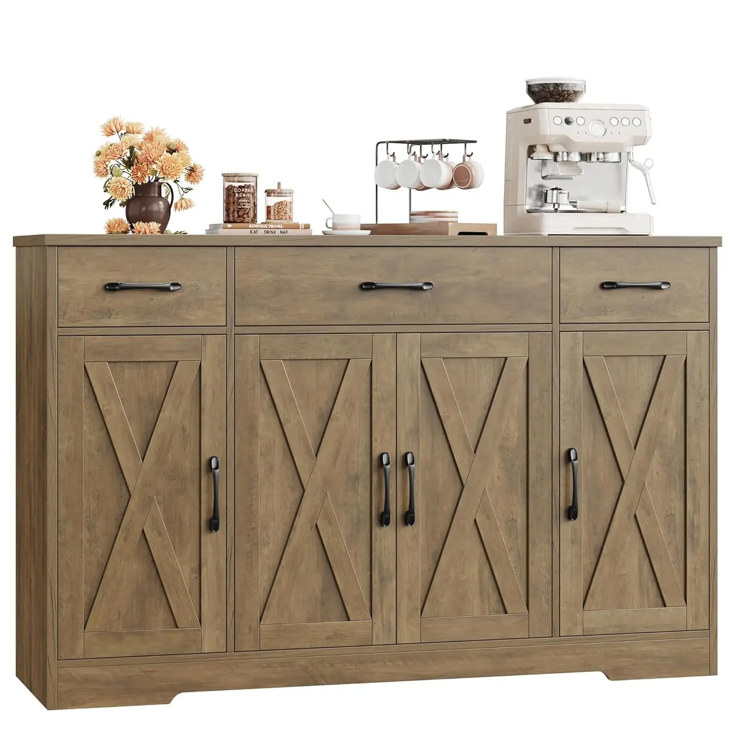 Buffet Cabinet Drawers Sideboard Storage Modern Farmhouse