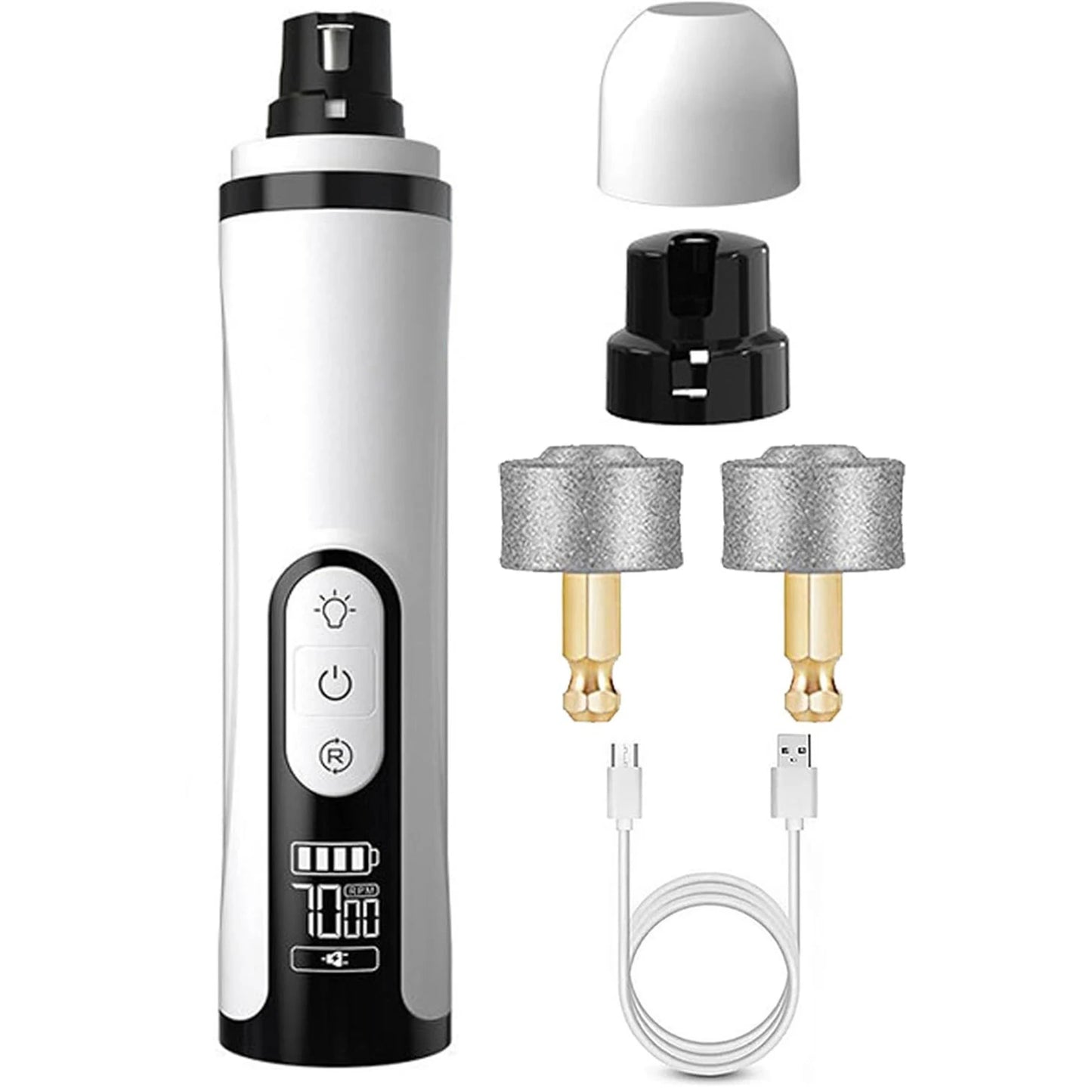 MOJOYCE Electric Dog Nail Grinder Rechargeable Quiet Pet Nail Trimmer