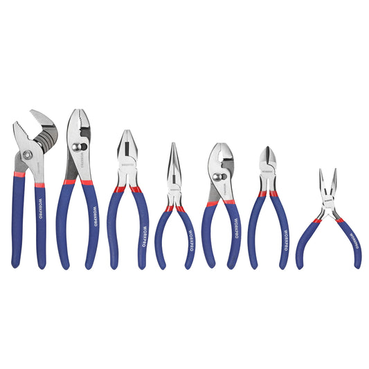 WORKPRO 7-Piece Pliers Set With Groove Joint Long Nose Diagonal