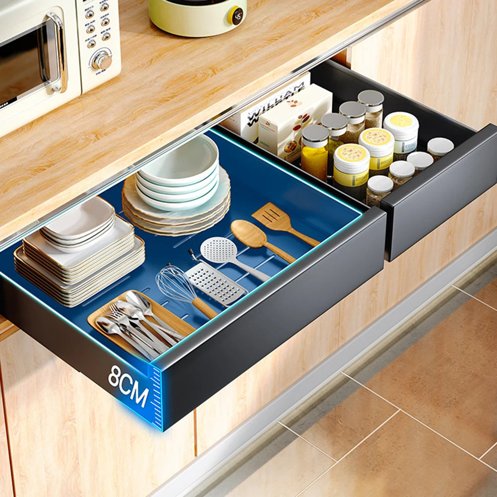 HiMIS Carbon Steel Pull Out Cabinet Organizer Drawers For Cabinets