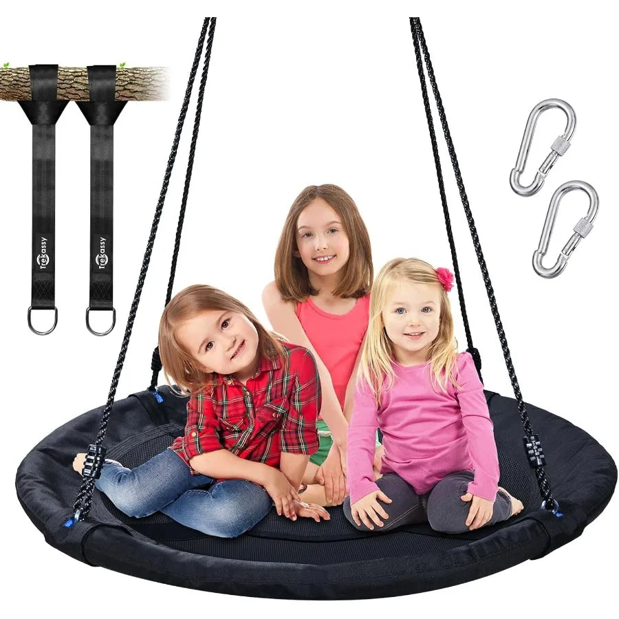 OLOEY Saucer Tree Swing For Adults Outdoor With Straps And Frame