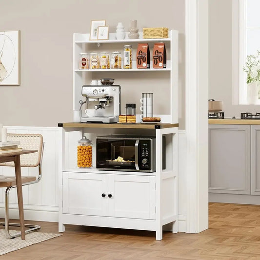 OLOEY Stand Bakers Rack Cabinet Freestanding 5-Tier Kitchen Shelves