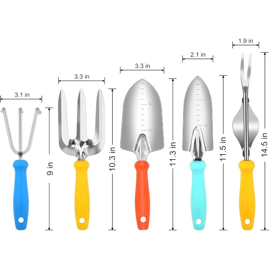 Stainless Steel Heavy Duty Weeding Tool Set With Ergonomic Handles