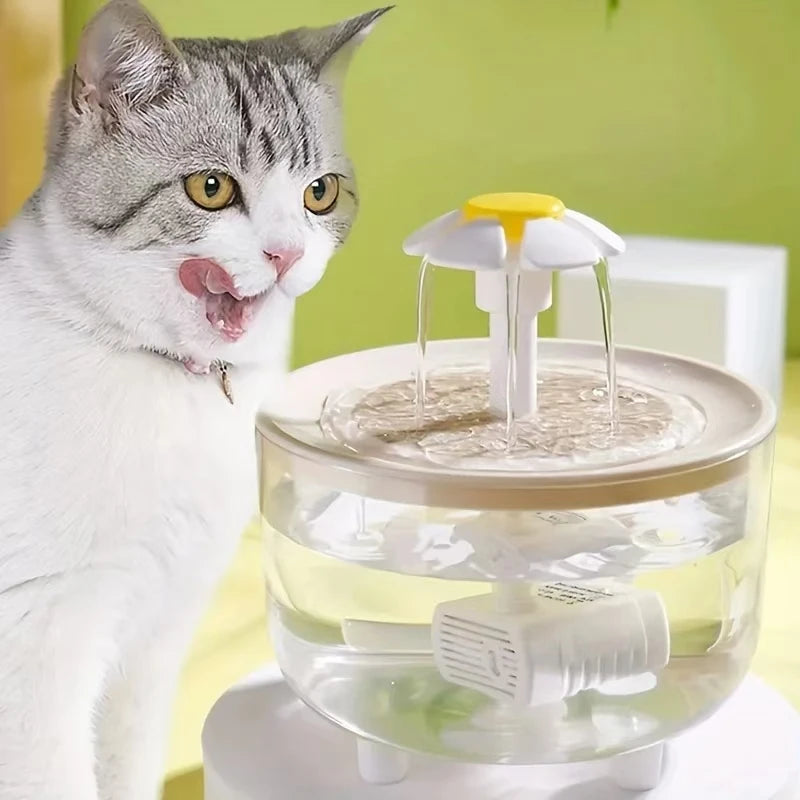 BOUSSAC Pet Water Fountain For Cats USB Quiet Drinker Dispenser