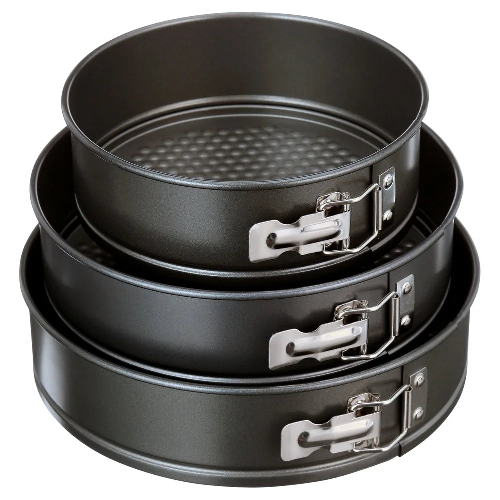 Three Piece Nonstick Carbon Steel Springform Cake Pan Oven Safe