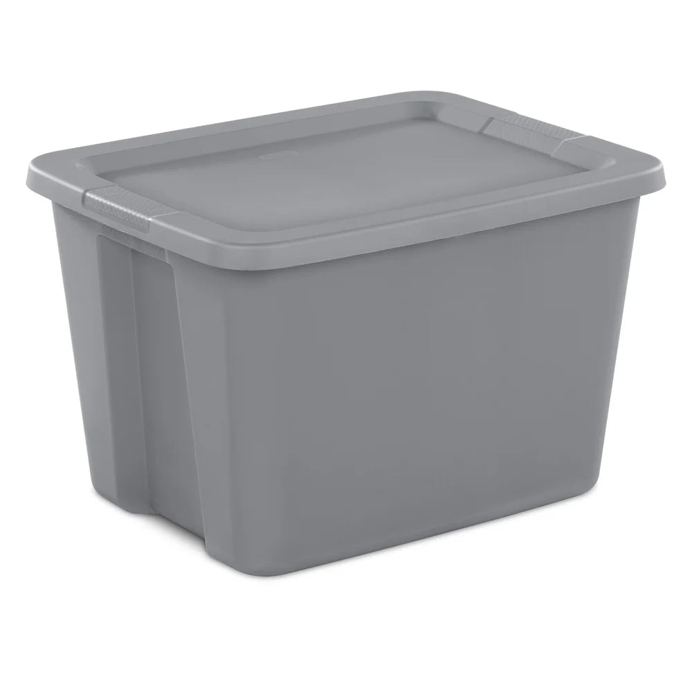 Stackable Plastic Storage Bins 2 Pack With Snap On Lids