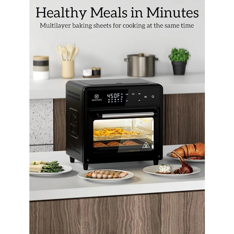 AbayHign-concerned StainlessSteel Air Fryer Toaster Oven 10 In 1 Convection