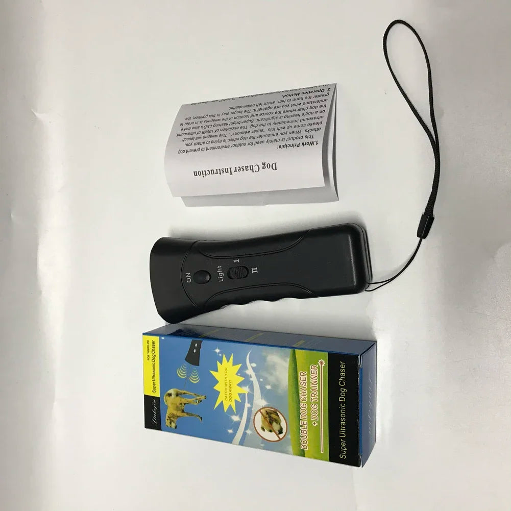 ShunmaiiHign Ultrasonic Bark Arrester with LED Light for Dog Training