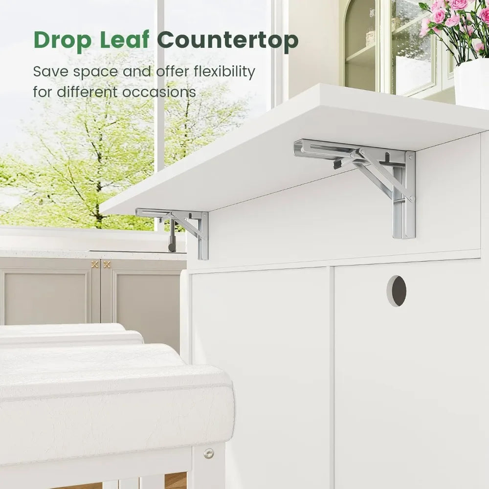 MKDK Concho Kitchen Island With Seating And Stainless Steel Top