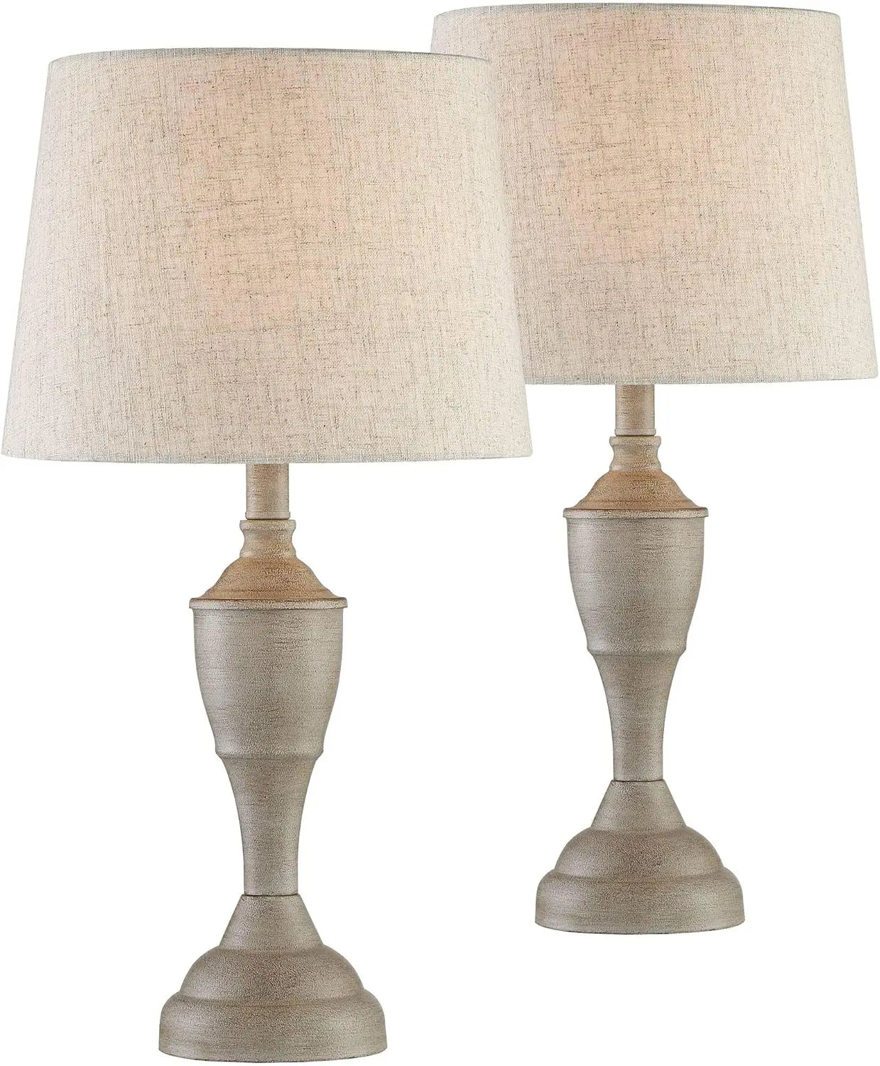 Table Lamps Set Of 2 With Linen Tapered Drum Shades