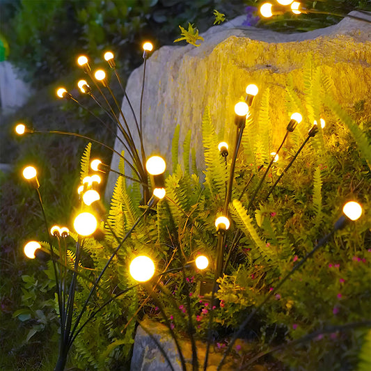 8-Head Solar Firefly Lights LED Outdoor Waterproof Garden Pathway
