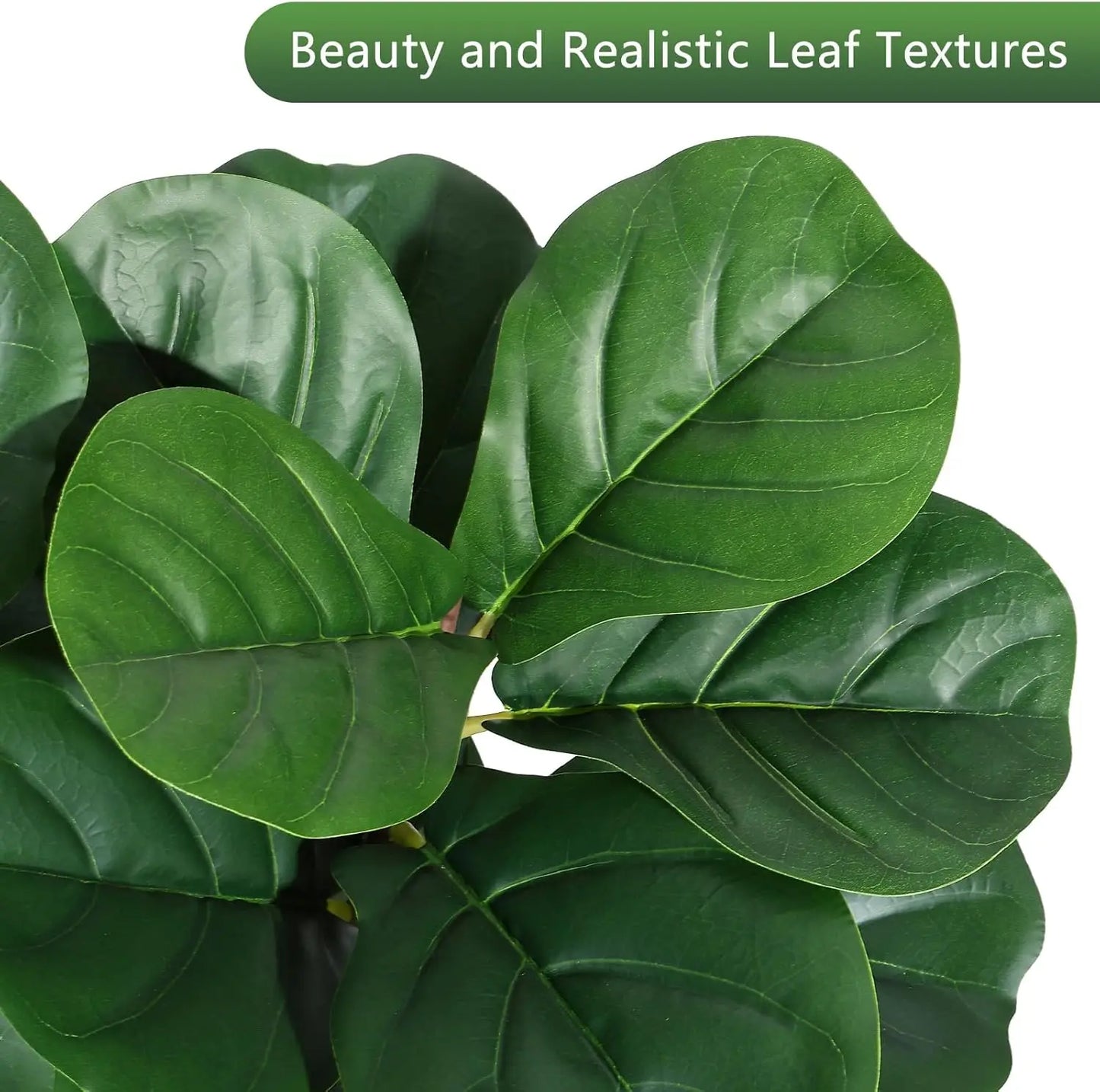 HiMISSCN Fiddle Leaf Fig Tree Artificial With Realistic Leaves Planter Pot