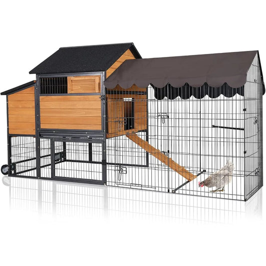 Tangxu Outdoor Chicken Coop With Wheels Nesting Box