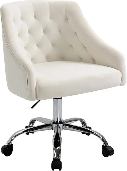 Feicheng Velvet Home Office Desk Chair Height Adjustable