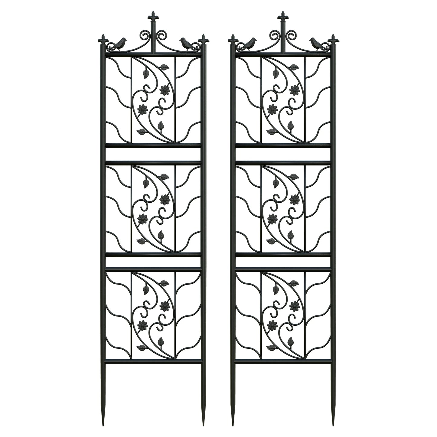 Hign Concerned Metal Garden Trellis 2 Pack Grid Panels