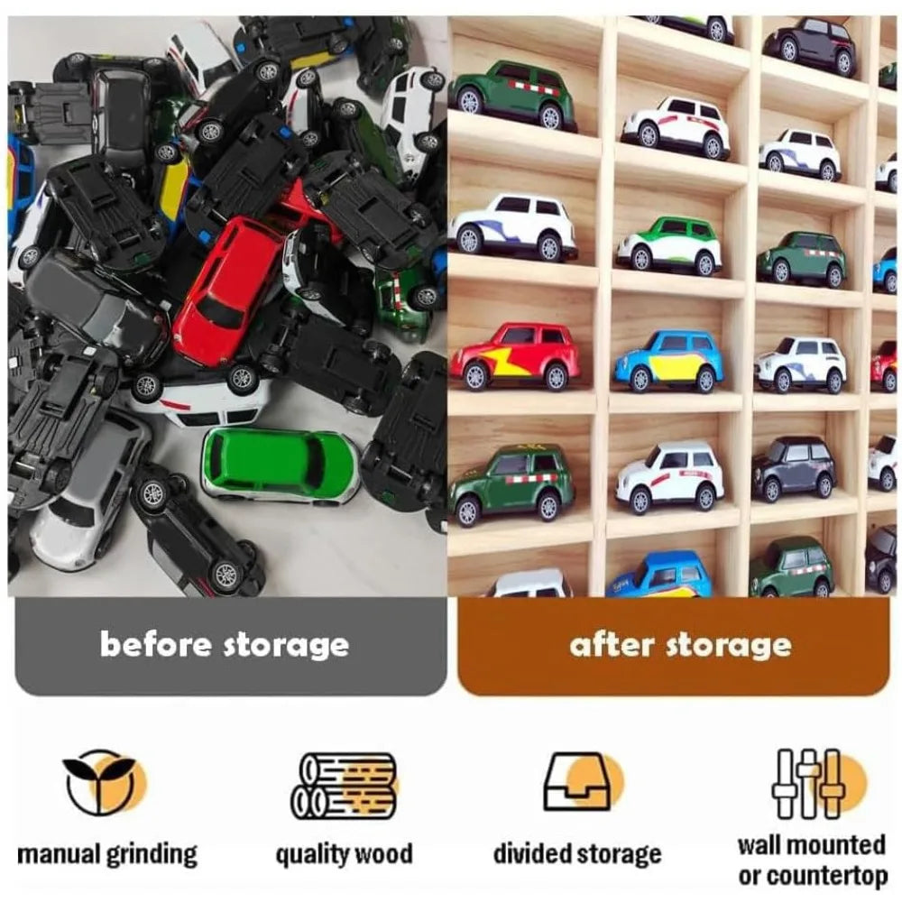 Hign-concerned Wooden Diecast Car Display Rack Holds Cars
