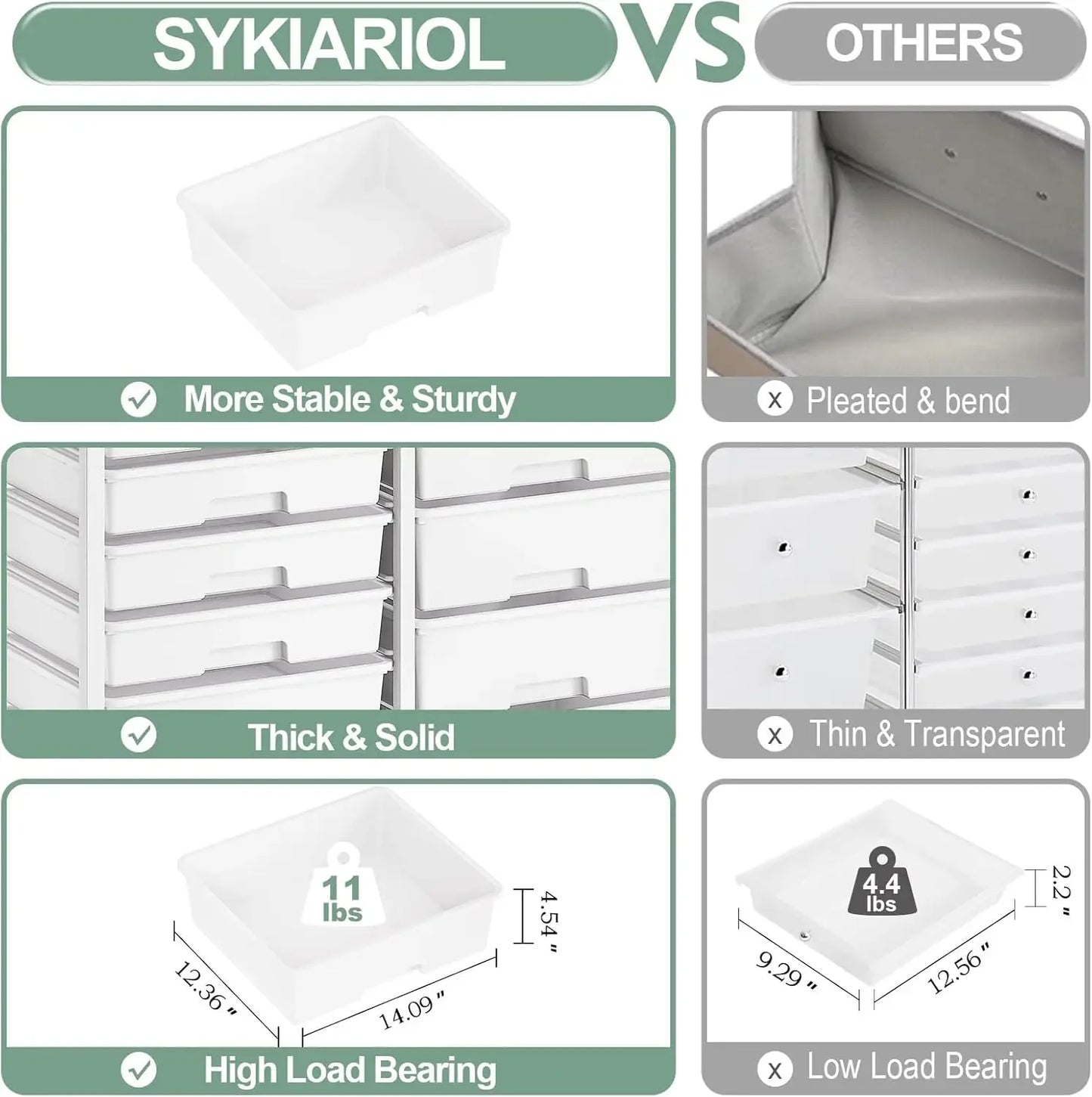 14 Drawer Rolling Cart With Tabletop And DIY Pegboard Office