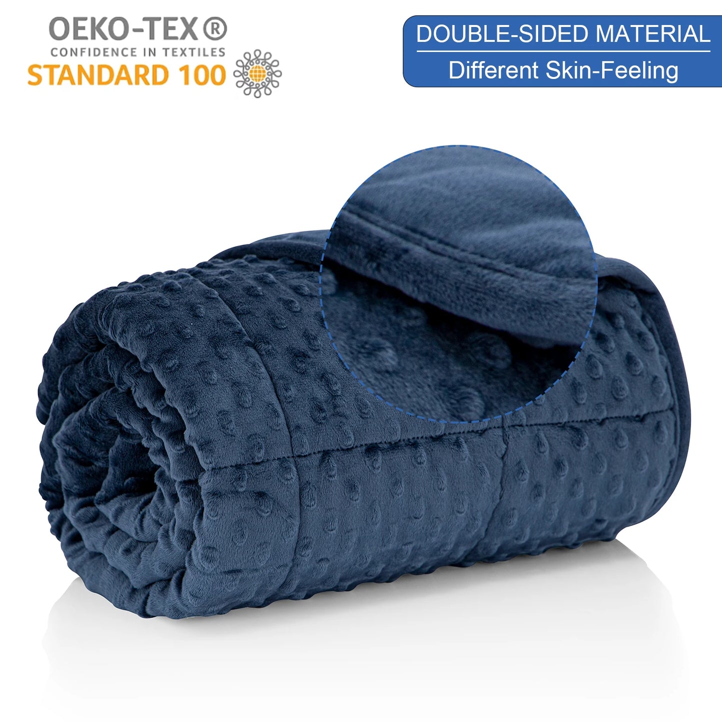 Huloo Sleep Weighted Minky Blanket Throw For All Season Use