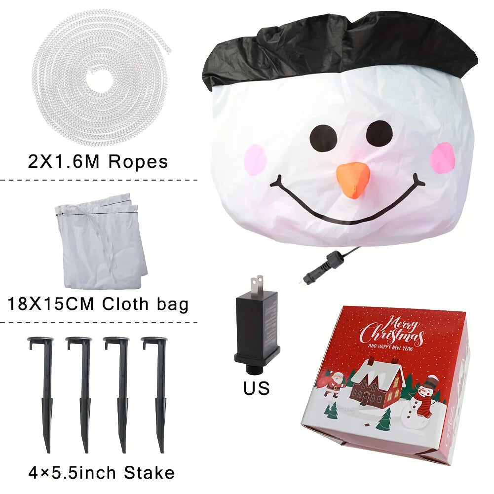 High-concerned Snowman Inflatable With Built-In LED Lights Outdoor Decor