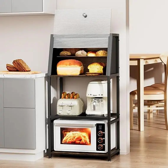 RBXC Baker Rack TwoInOne Bread Box Kitchen Organizer