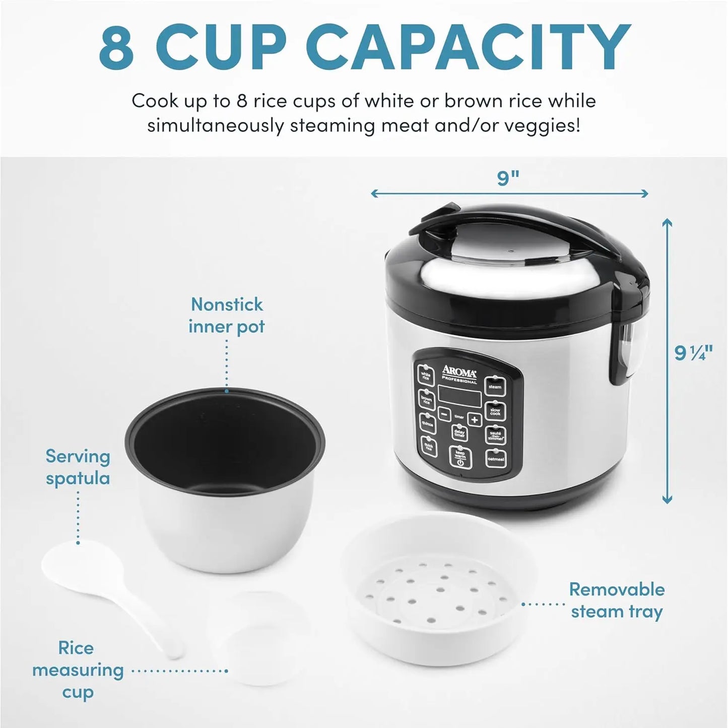 Digital Rice Cooker And Multicooker With Steamer Auto Keep Warm