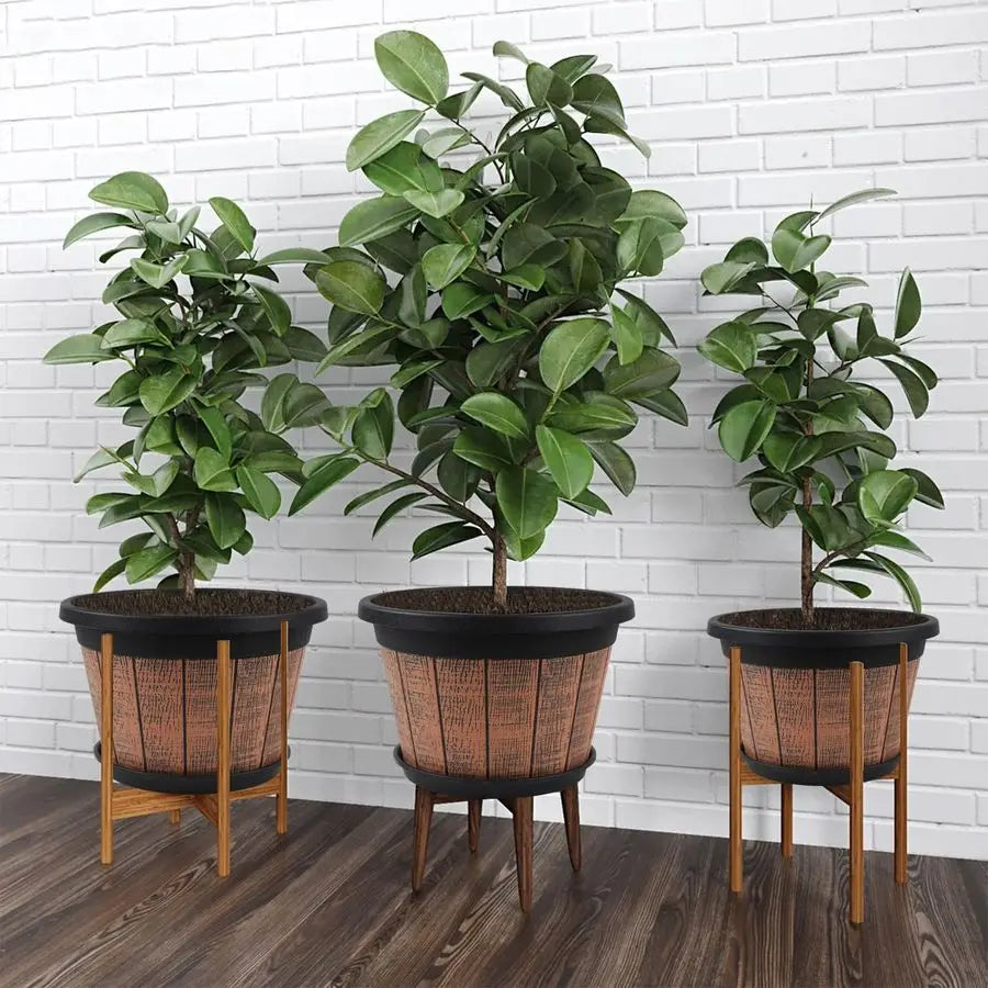 Whiskey Barrel Planter With Drainage Holes And Saucer