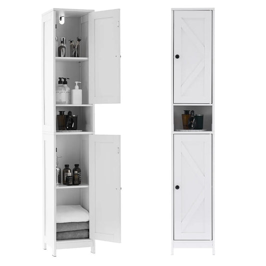 HiMISS Anti-Tip Bathroom Storage Cabinet With Adjustable Shelves