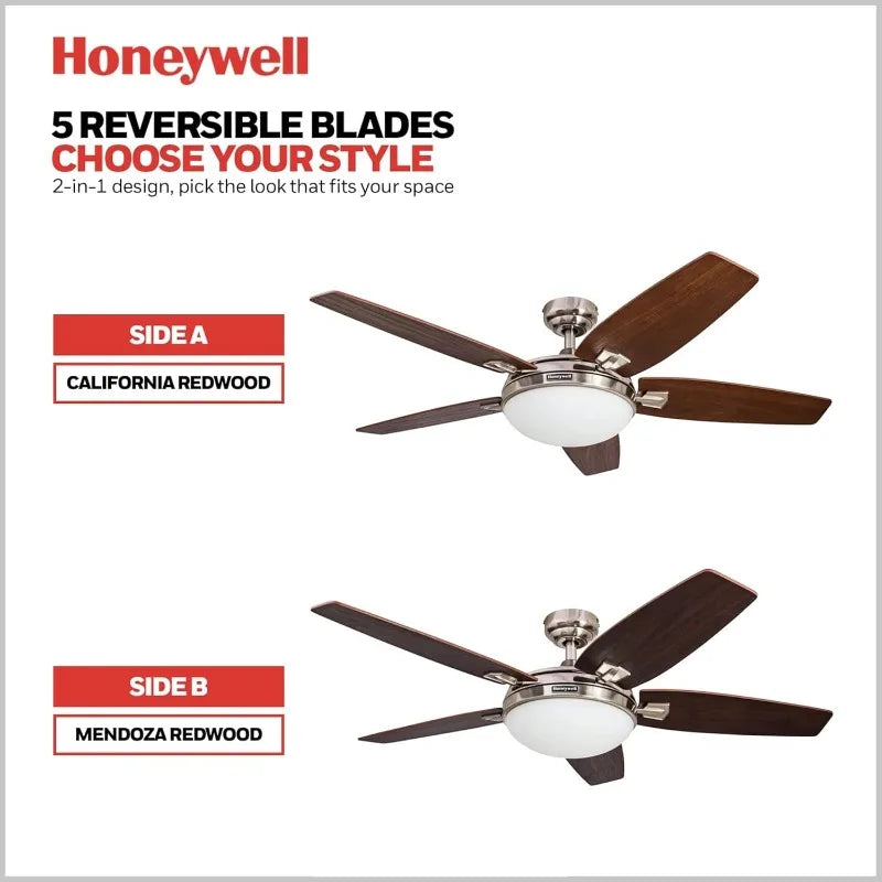 High Concerned Contemporary Ceiling Fan With LED Light Remote Control