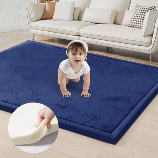 Huloo Sleep Memory Foam Playpen Carpet with Non Slip Backing
