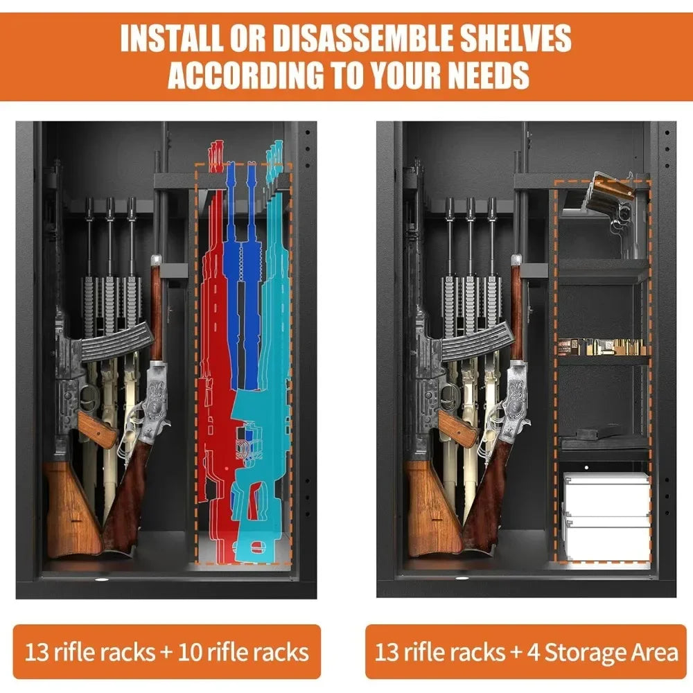 Hign Concerned Large Capacity Gun Safe with Pistol Rack