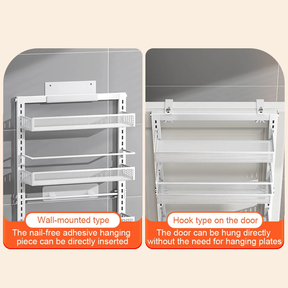 HiMISS 6Tier Over The Door Pantry Organizer With Adjustable Baskets