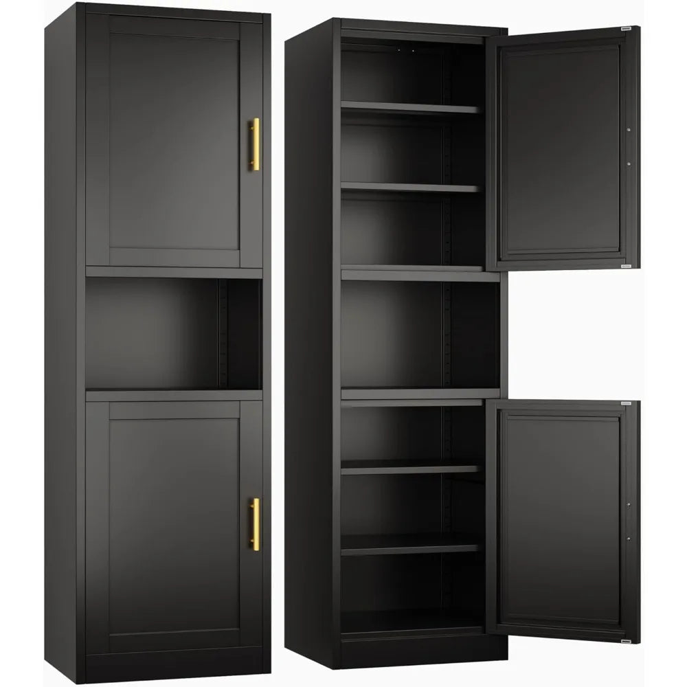 Metal Storage Cabinet With Two Doors For Bathroom Use