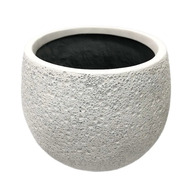Porcelain Moon Planter Luna Outdoor Weather Resistant