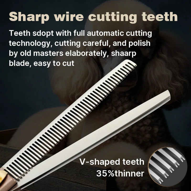 Fenice JP440C Steel Thinning Scissors 35 Percent Pet Grooming
