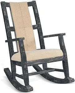 DAFIFY Farmhouse Mahogany Wood Rocking Chair For Living Room
