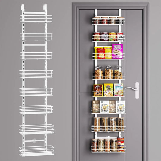 XMSJ 8-Tier Over The Door Pantry Organizer For Kitchen Cabinets