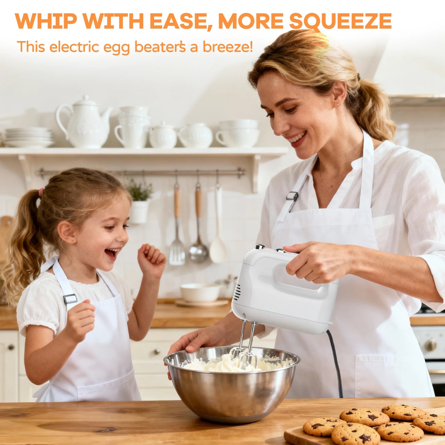 YOMA Electric Egg Beater 5 Speed Handheld Kitchen Mixer