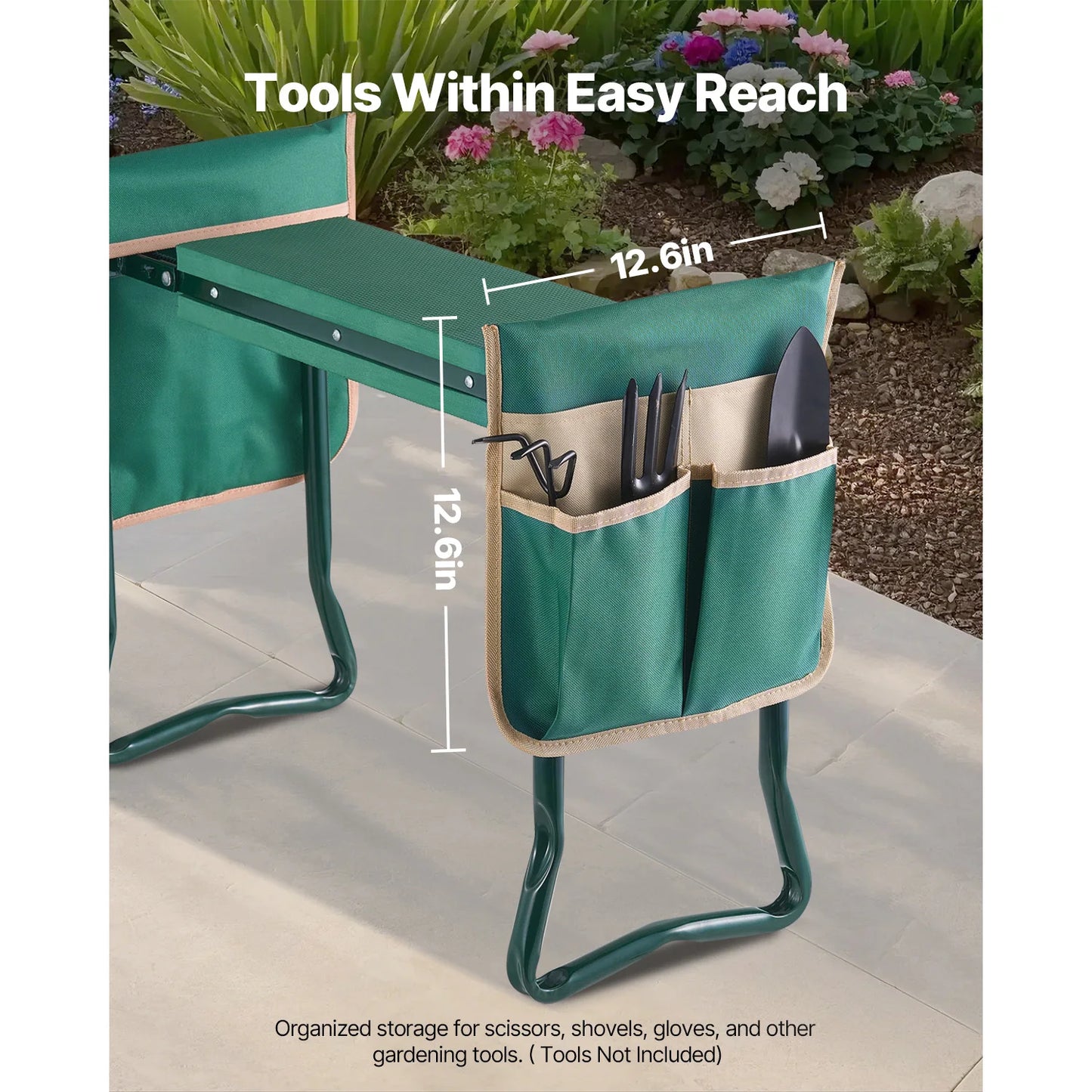 SucceBuy Garden Kneeler And Seat Foldable With Tool Bags