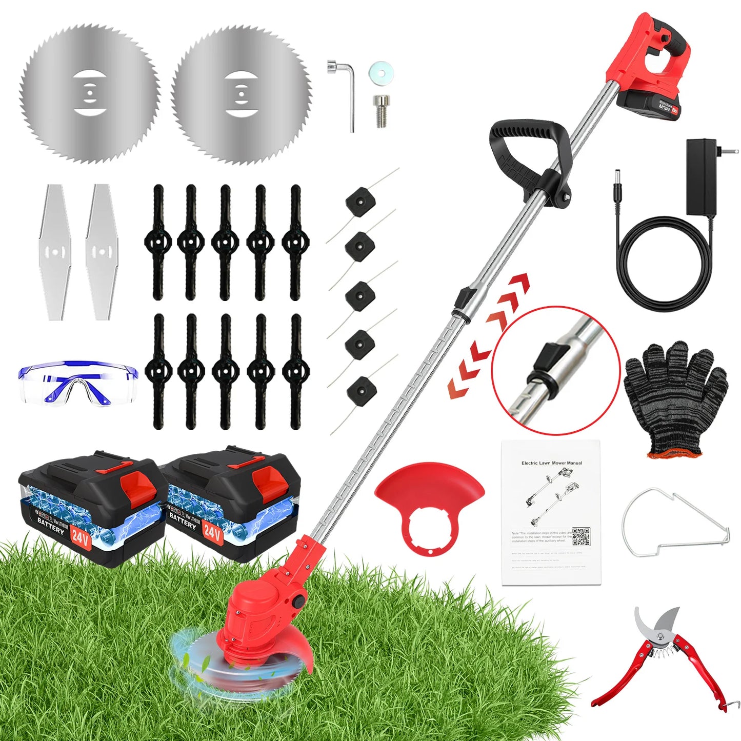 3 In 1 Cordless Grass Trimmer Lawn Mower Edger 21V
