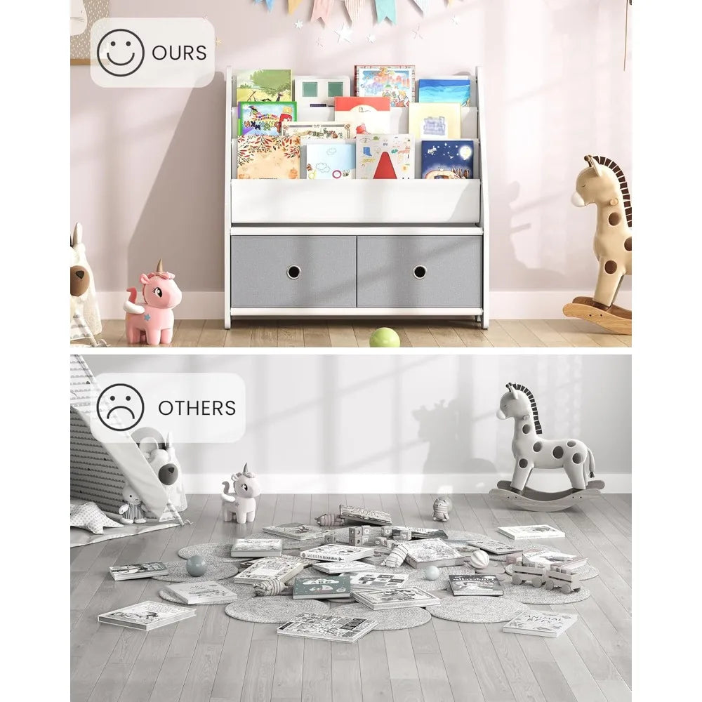 Hign Concerned Bookshelf And Toy Storage 4 Tier Bookcase
