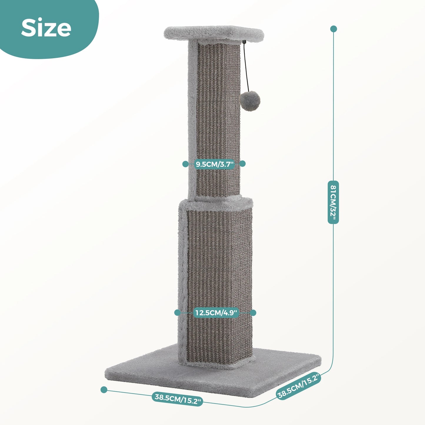 PAWZ Road Ultimate Cat Scratching Post For Indoor Cats Sisal