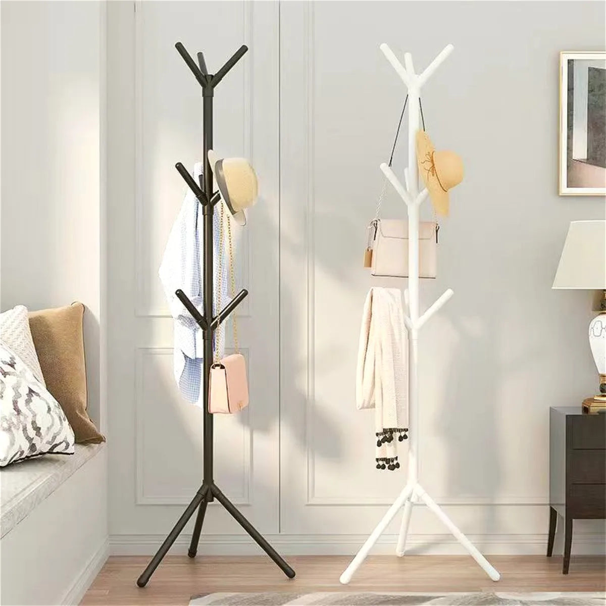 Free Standing Clothes and Hats Rack Tree Branch Style