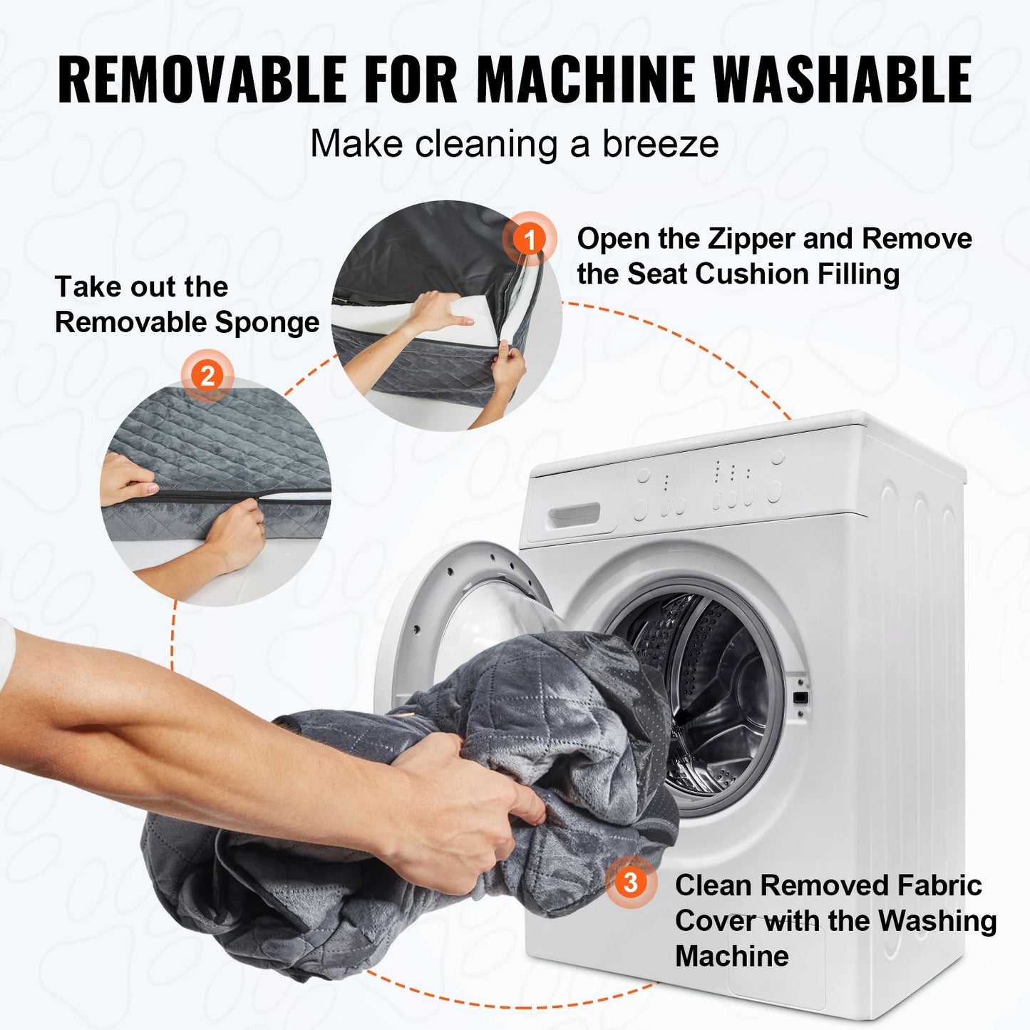 SucceBuy Dog Car Seat Booster With Storage Pocket And Sponge Filling