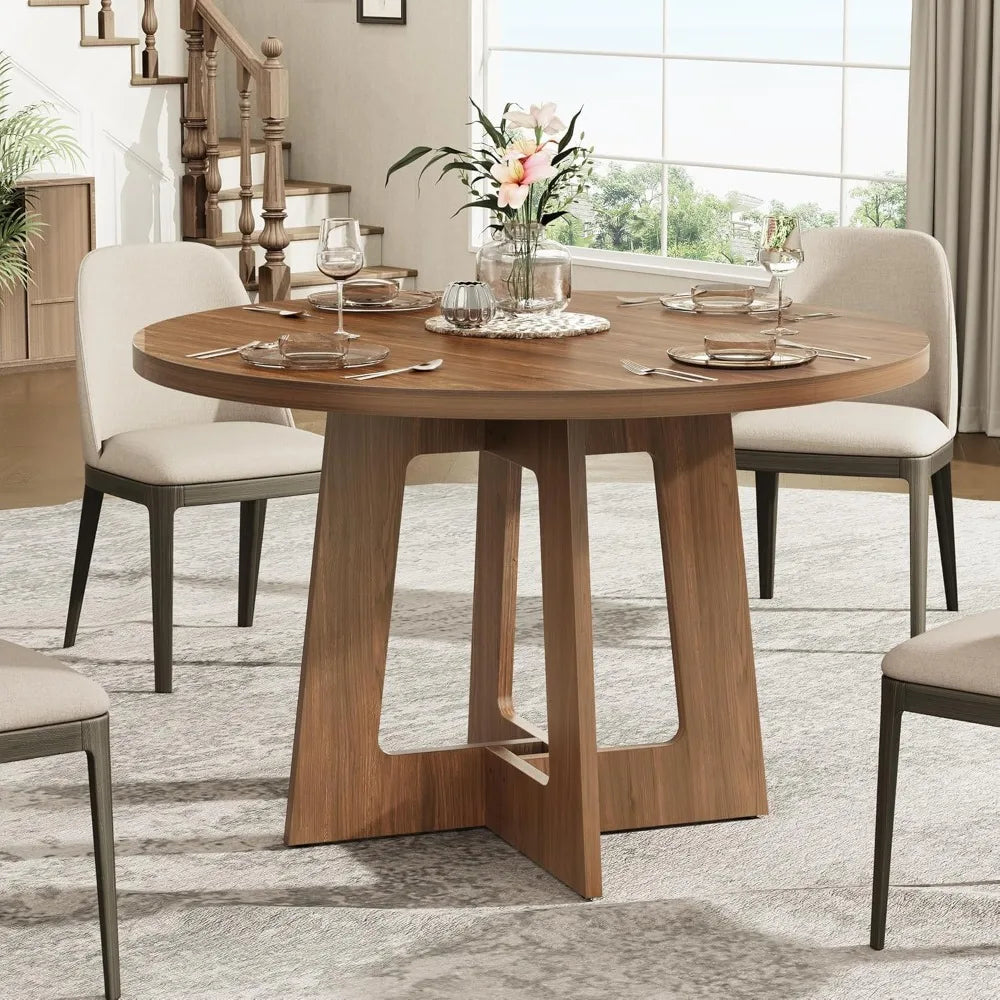 Color Round Dining Table For 4 Farmhouse Kitchen Wooden