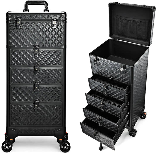 XMSJ Salon Cart With 3 Drawers Nail Trolley And Wheels